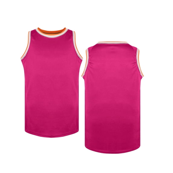 Fengactive Unisex Kids Mesh Quick Dry Crew Neck Basketball Tank Top Casual Sports Sleeveless Tops for 3‑18T