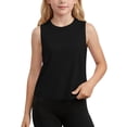 thumbnail image 1 of QINGFSAP Unisex Kids Sleeveless Crew Neck Tank Top Solid Color Quick Dry Breathable Casual Sports Summer Tops for 5-15T, 1 of 9