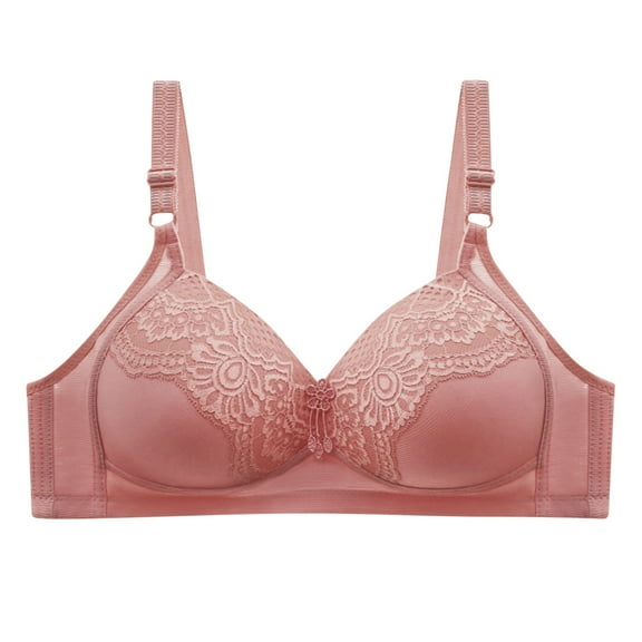 Fengactive Wireless Bras for Women Comfy Push Up Pattern Convertible Comfortable Adjustable Straps Bra