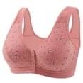 thumbnail image 1 of Fengactive Wireless Floral Print Bra for Women Front Closure Plus Size Breathable Everyday Bra, 1 of 9