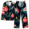 thumbnail image 1 of Fengactive Women's Christmas Pajamas Set Long Sleeve Loose Button Down Shirts and Pants Cute 2Pcs Lounge Nightwear, 1 of 5