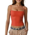 thumbnail image 1 of Fengactive Women's Double Lined Basic Tank Top Adjustable Spaghetti Straps Sleeveless Camisole Shirts, 1 of 7