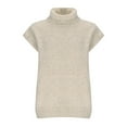 thumbnail image 1 of Fengactive Women's Half-Turtleneck Sleeveless Pullover Sweater Vest Solid Color Slim Fit Knit Top, 1 of 5