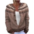 thumbnail image 1 of Fengactive Women's Knitted Button-Up Cardigan Sweaters Retro Long Sleeve Lightweight Sweaters Fall Winter Clothes, 1 of 4
