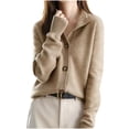 thumbnail image 1 of Fengactive Women's Knitted Cardigan Sweaters Vintage Button Front Long Sleeve Cardigan Shirts, 1 of 8
