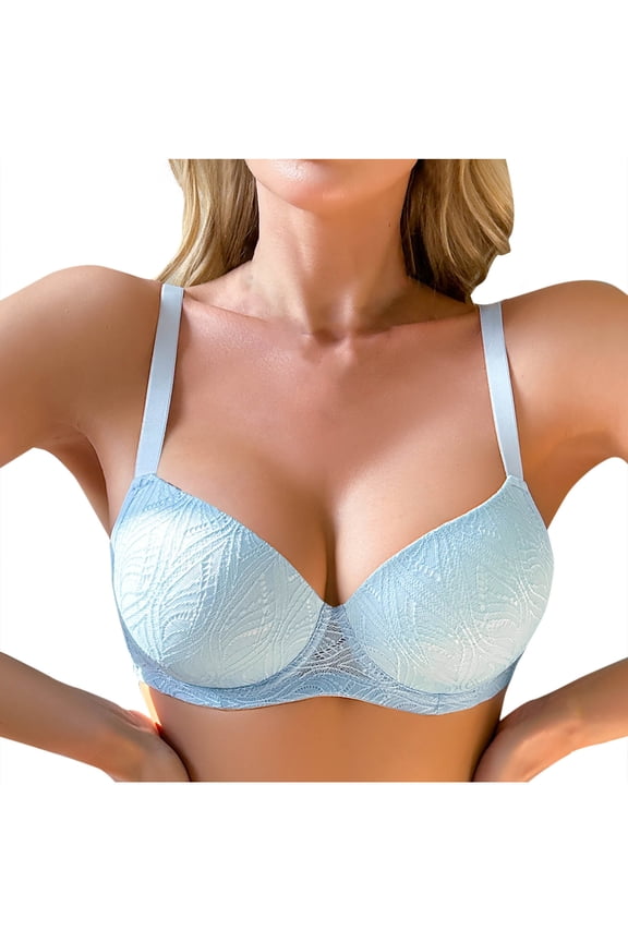 Women's Lace Push Up Underwire Bra Enhanced Support Lift Back Design Thin Cup Comfortable Seamless Bralette