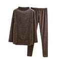 thumbnail image 1 of Fengactive Women's Mock Neck Pajamas Set 2 Piece Ultra Soft Fall Winter Long Sleeve Lounge Homewear Thermal Outfits, 1 of 4