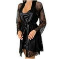 thumbnail image 1 of Fengactive Women's Nightgown Set Sexy Lace Sheer Robe and Adjustable Straps Open Back Night Dress, 1 of 5