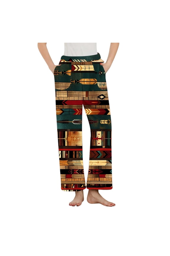 Women's Pajama Pants with Pockets- Christmas Printed Pajama Pants - Soft Plush Pjs Bottom