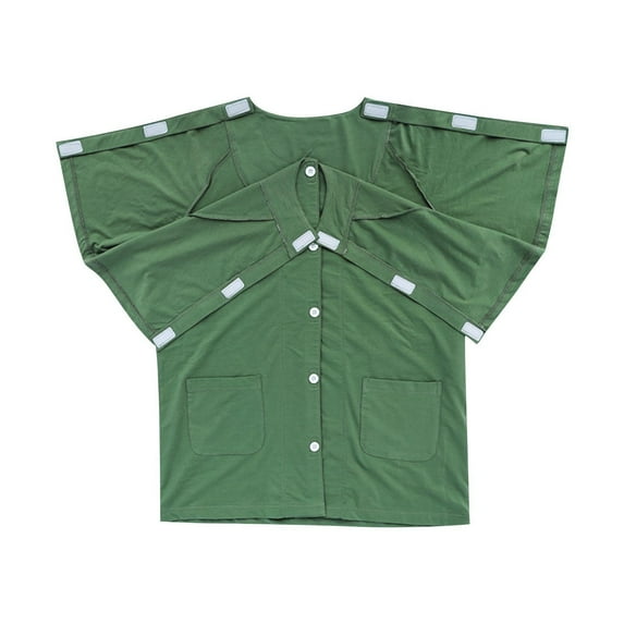 Fengactive Women's Post Surgery Rehab Shirt Pants Chemo Clothing, Short sleeve with Left and Right Side Access