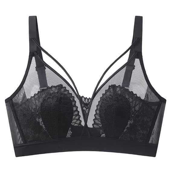 Fengactive Women's Push Up Lace Bralette See Through Sexy Bra Plus Size Sheer No Underwire Everyday Bras