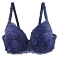 thumbnail image 1 of Fengactive Women's Push Up Lace Bras Solid Color Soft Everyday Padding Classic Underwire Lift Up Bra, 1 of 6