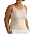 thumbnail image 1 of Fengactive Women's Scoop Neck Ribbed Tank Top Basic Sleeveless Racerback Tops Summer Trendy Slim Fit Shirts, 1 of 9