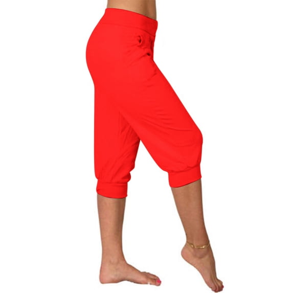 Fengactive Women's Slim Fit High Waisted Capri Yoga Pants for Women Elastic Waist Lounge Pants for Women