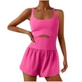 thumbnail image 1 of Fengactive Women's Summer Casual Solid Color Spaghetti Strap Romper - Breathable Athletic One-Piece, 1 of 4