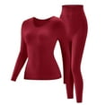 thumbnail image 1 of Fengactive Women's Thermal Underwear Fleece Lined Base Layer Set High Waist Shaping Cold Weather Top Bottom Winter Clothing, 1 of 6