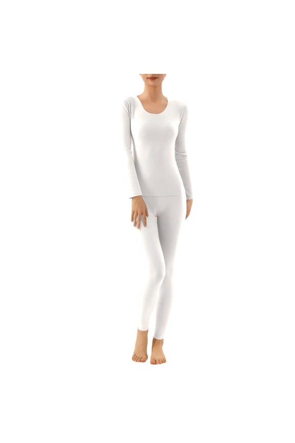 Women's Thermal Underwear Set Long Johns Base Layer Pajama Set Top Bottom Winter Pajamas Sets