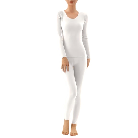 Fengactive Women's Thermal Underwear Set Long Johns Base Layer Pajama Set Top Bottom Winter Pajamas Sets