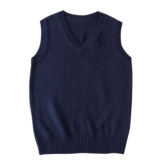 Fengactive Women’s V Neck Sweater Vest Solid Color Sleeveless Knit Sweaters Pullover Tank Tops