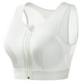 thumbnail image 1 of Fengactive Women's Zipper Front Closure Sports Bra Racerback Supportive Wireless Yoga Bras, 1 of 3