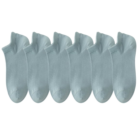 Fengactive Womens 6 Pack Mesh No Show Socks Breathable Low Cut Liner Socks with Non Slip Grip for Summer