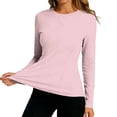 thumbnail image 1 of Fengactive Womens Athletic Top Sun Protection Diagonal Seam Fitted Long Sleeve Workout Shirt, 1 of 9