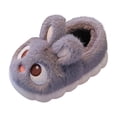 thumbnail image 1 of Fengactive Womens Bunny Face Plush Slippers 3D Ear Decor Warm Indoor Non Slip House Slippers, 1 of 9