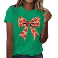 thumbnail image 1 of Fengactive Womens Crewneck Short Sleeved Heart Graphic Shirts Summer T-Shirts Casual Cute Loose Fit Tee, 1 of 4