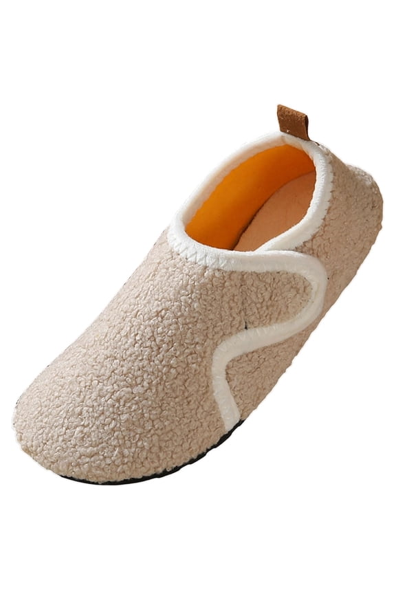 Womens Fleece Lined House Slippers Cozy Sole Indoor Slipper Socks Lightweight Slip-on Barefoot Slippers