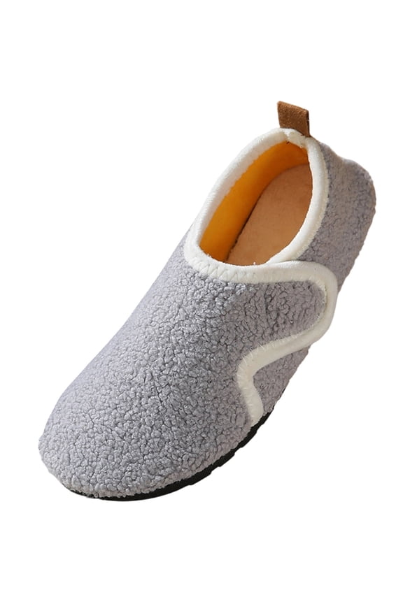 Womens Fleece Lined House Slippers Cozy Sole Indoor Slipper Socks Lightweight Slip-on Barefoot Slippers