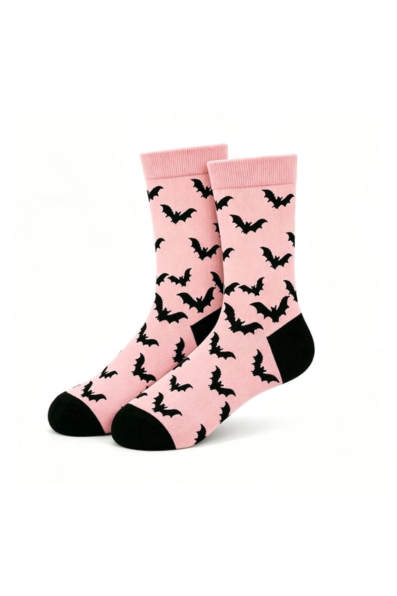 Womens Halloween Print Socks Cute Holiday Pattern Crew Socks for Fall Casual Daily Wear