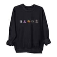 thumbnail image 1 of QINGFSAP Womens Halloween Sweatshirt Crewneck Long Sleeve Pullover Top Patched Pocket Rolled Cuff Graphic Print Sweatshirt, 1 of 3