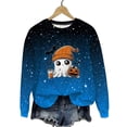 thumbnail image 1 of Fengactive Womens Halloween Sweatshirt Fleece Lined Long Sleeve Crewneck Top Speckled Graphic Print Loose Fit Fall Wear, 1 of 9