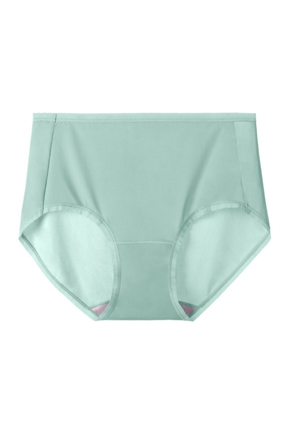 Womens High Rise Seamless Cotton Briefs Wide Waistband Vertical Stitching Breathable Underwear