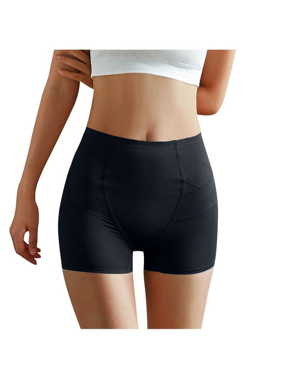 Womens High Rise Seamless Safety Shorts Geometric Stitching Tummy Control Lifting Underwear Women
