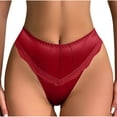thumbnail image 1 of Fengactive Womens Low Rise Seamless Bikini Panties Satin Finish Scalloped Lace Trim Tummy Control Lifting Underwear, 1 of 4