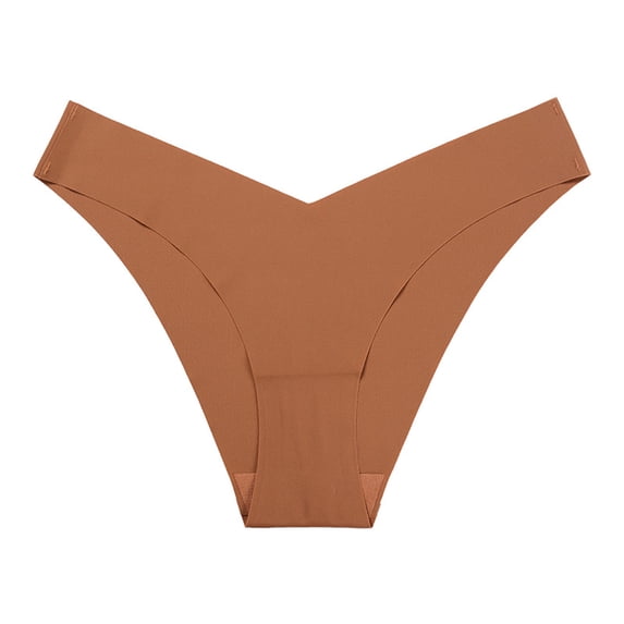 Fengactive Womens Low Rise Seamless Bikini Panties V Cut Waist Breathable Underwear Soft Briefs for Women