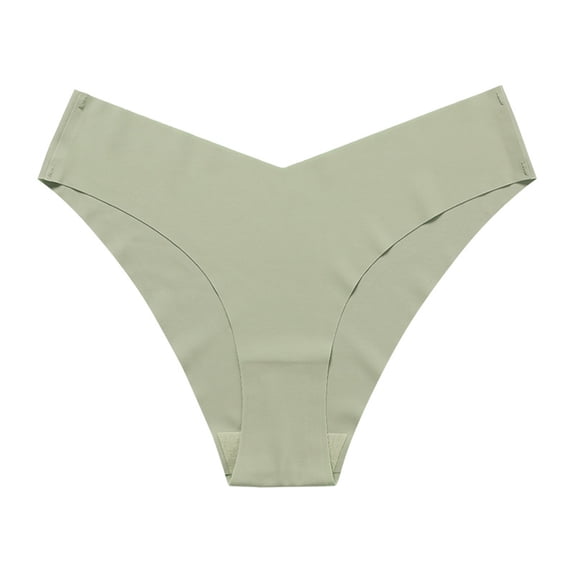 Fengactive Womens Low Rise Seamless Bikini Panties V Cut Waist Breathable Underwear Soft Briefs for Women