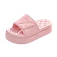 thumbnail image 1 of QINGFSAP Womens Mens Chunky Platform Slippers Open Toe Design Textured Cushioned Footbed Indoor Slides, 1 of 5