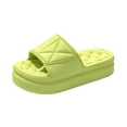 thumbnail image 1 of QINGFSAP Womens Mens Chunky Platform Slippers Open Toe Design Textured Cushioned Footbed Indoor Slides, 1 of 5