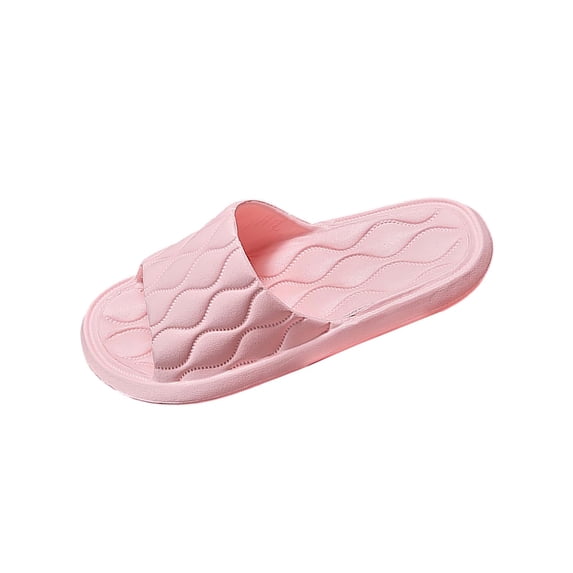 Fengactive Womens Mens Open Toe House Slippers Textured Footbed Anti Skid Water Resistant Breathable Shower Slides L