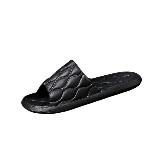 Fengactive Womens Mens Open Toe House Slippers Textured Footbed Anti Skid Water Resistant Breathable Shower Slides L