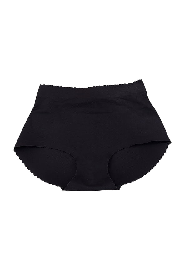 Womens Mid Rise Seamless Briefs Built-in Padded Butt Enhancer Breathable Shaping Underwear
