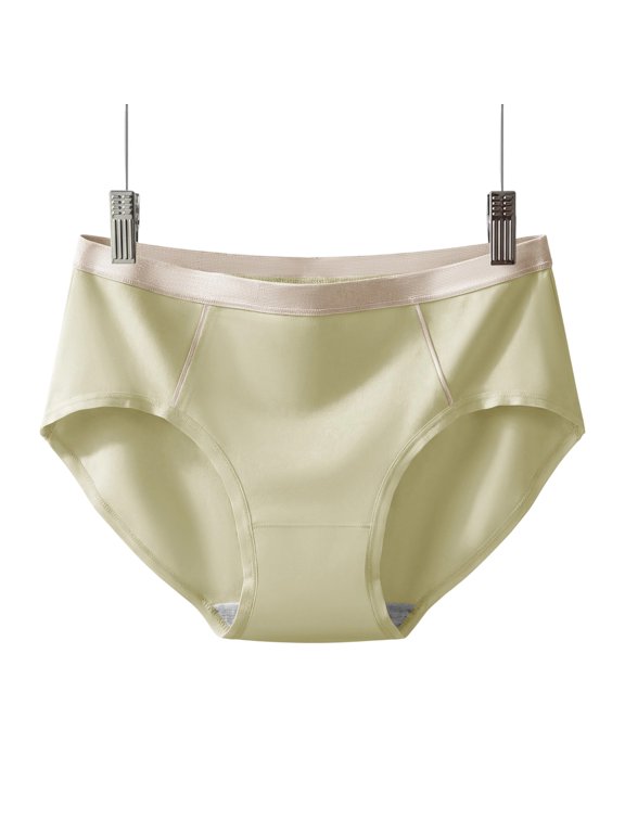 Fengactive Womens Mid Rise Seamless Briefs Contrast Waistband V Stitching Detail Cotton Crotch Breathable Underwear