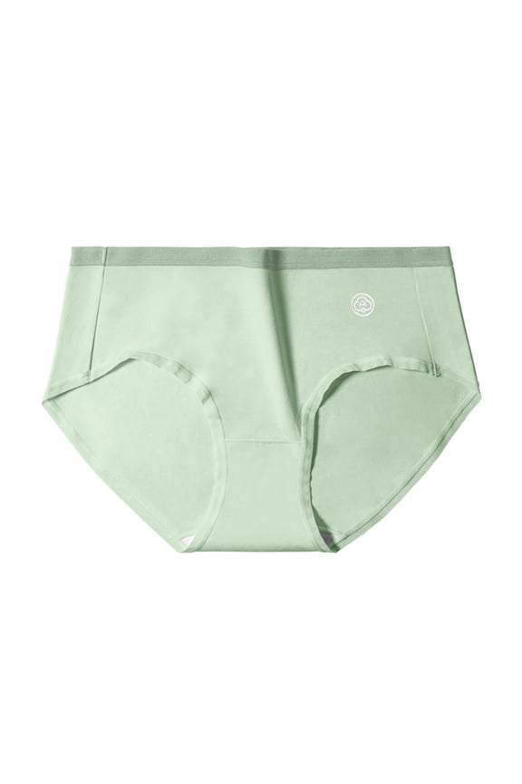 Womens Mid Rise Seamless Briefs Contrast Waistband Vertical Stitching Breathable Underwear Women
