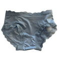 thumbnail image 1 of Fengactive Womens Mid Rise Seamless Briefs Satin Lace Trim Panties Breathable Comfort Underwear for Women, 1 of 6