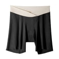 thumbnail image 1 of QINGFSAP Womens Mid Rise Seamless Cotton Boyshorts V Crossover Waistband Breathable Underwear, 1 of 2
