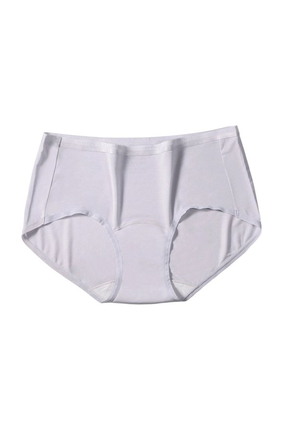 Womens Mid Rise Seamless Cotton Briefs Lettering Waistband Vertical Stitching Breathable Underwear