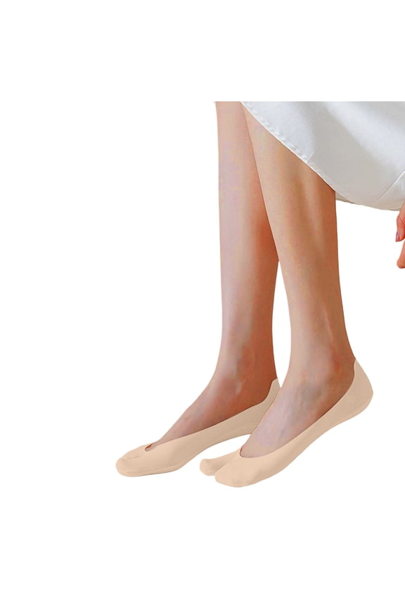 Womens Open Toe Footies Cooling Ultra Low Cut Invisible Liner Socks Non Slip Toe Split Liner Socks