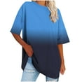 thumbnail image 1 of Fengactive Womens Plus Size Crew Neck Short Sleeve Workout Tops Summer Sports T-Shirt Summer Tops, 1 of 7